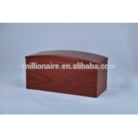 Competitive price solid poplar funeral supplies wooden urn cremation