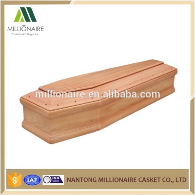 Wood coffin box funeral casket