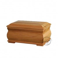 Solid poplar light color wooden urn cremation for ashes