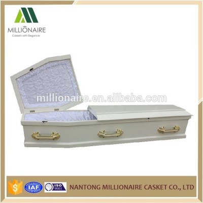 White european wooden coffin for europe